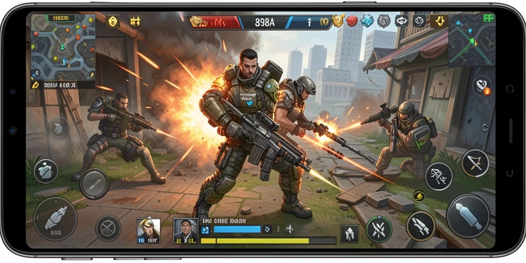 Tampilan aksi mendebarkan dalam gameplay 898A