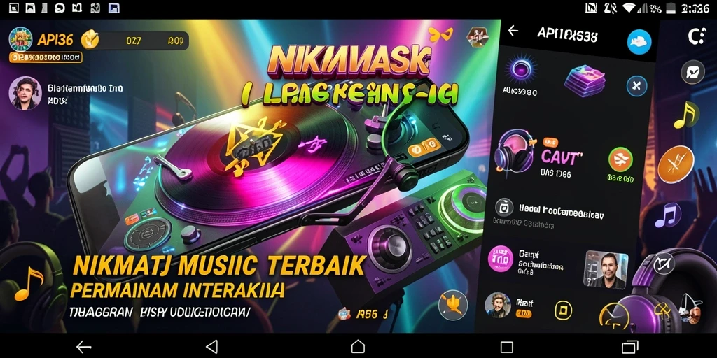 Screenshot API36 menunjukkan gameplay menarik yang menggabungkan musik dengan tantangan.